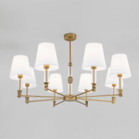 Eurosvet люстра 8x40W E14 900х900х550 мет белый/латунь Conso 60145/8 Умный дом a061951