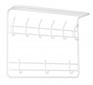 Вешалка с полкой (2 яруса/ 9 крюч.) 80*72*21см (БЕЛЫЙ) ВСП9Б под заказ ЗМИ