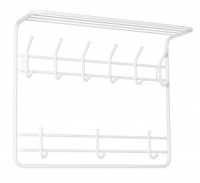 Вешалка с полкой (2 яруса/ 9 крюч.) 80*72*21см (БЕЛЫЙ) ВСП9Б под заказ ЗМИ