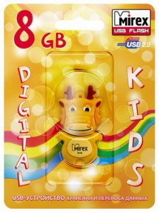 Флэш-диск USB  8Gb Mirex DRAGON YELLOW (ecopack)
