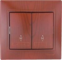 Lezard Мира выкл. СУ 2 кл. 10А (проходн.) вишневый (корпус PC) 701-0601-106