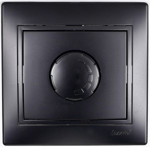 Lezard Мира диммер СУ 1 кл. 16А (800Вт) черный бархат (корпус PC) 701-4242-115