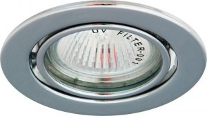Feron св-к встр. MR16 GU5.3 круг хром металл 90(59)x27 поворотный DL11 15118