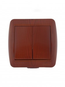 Lezard Ната выкл. ОУ 2 кл. 10А сосна (корпус PC) 710-0800-101