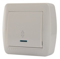 Lezard DEMET выкл. ОУ 1 кл. 10А (проходн.) (инд.) бел. (основание PBT, корпус PC) 711-0200-114