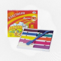 Пластилин 10 цв. 200г МУЛЬТИКИ со стеком ГАММА 20703
