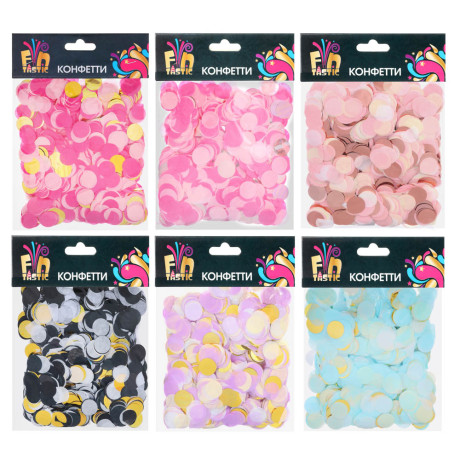 Конфетти тм Fntastic, 30 г, фольга, 6 видов