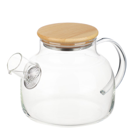 Чайник заварочный тм VETTA Эко, стекло, бамбуковая крышка, 1000мл