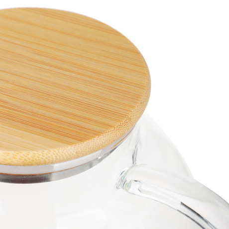 Чайник заварочный тм VETTA Эко, стекло, бамбуковая крышка, 1000мл