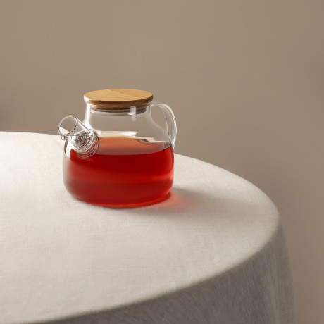 Чайник заварочный тм VETTA Эко, стекло, бамбуковая крышка, 1000мл