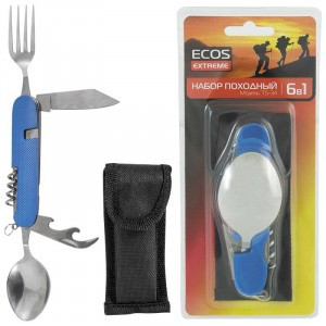 Набор походный 6 в 1 ECOS TS-34 синий 325134