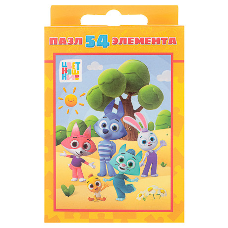 Пазл 54 элемента, 10,5х2,5х6,5см в ассортименте