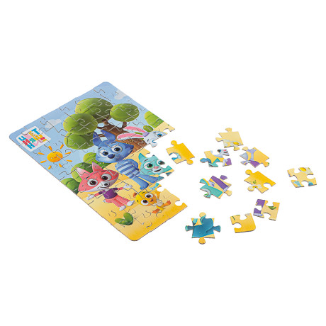 Пазл 54 элемента, 10,5х2,5х6,5см в ассортименте