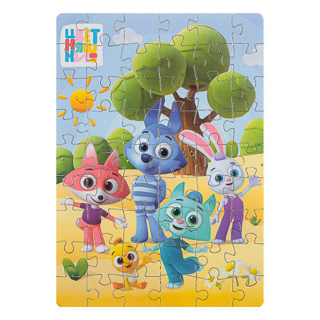 Пазл 54 элемента, 10,5х2,5х6,5см в ассортименте