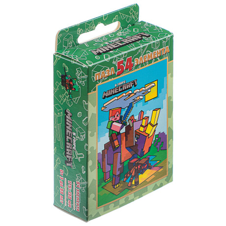 Пазл 54 элемента, 10,5х2,5х6,5см в ассортименте