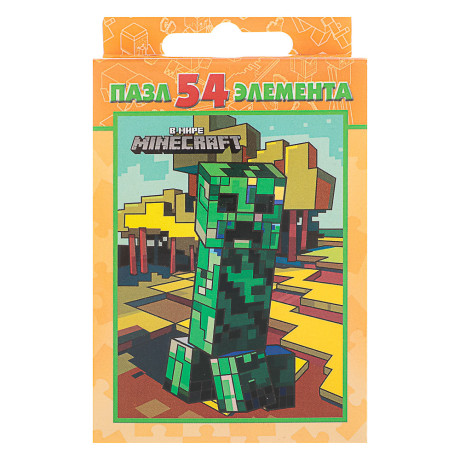 Пазл 54 элемента, 10,5х2,5х6,5см в ассортименте