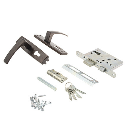 Замок врез ЗВ4-3.04 Зенит (медь) с усиленными ручками  \15