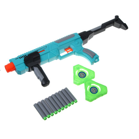 ИГРОЛЕНД Бластер "Космо", с мягкими патронами 10 шт, 2 мишени, ABS, EVA, 56х5,5х21,5 см
