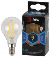ЭРА F-LED шар G45 E14 9W(770Lm) 4000K 4K филамент (нитевидная) прозр. 75х45 P45-9W-840-E14 5267