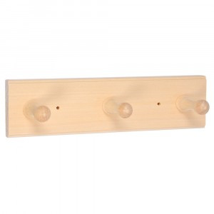 Вешалка 3-х рожковая, липа, 25х6,5х7 Банные штучки