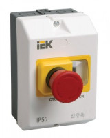 IEK оболочка (корпус) защитная с кнопкой &quot;Стоп&quot; IP54 DMS11D-PC55