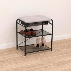 Подставка д/обуви (пвл) Гранада13В НБК (2полки с сиден.и ящ)45*30*50(черн) ПДОГ13ВНБКЧ под заказ ЗМИ