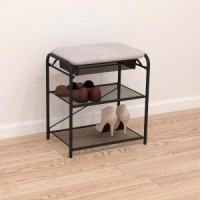 Подставка д/обуви (пвл) Гранада13В НБК (2полки с сиден.и ящ)45*30*50(черн) ПДОГ13ВНБКЧ под заказ ЗМИ