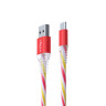 FORZA Кабель для зарядки Конфетти Type-C, 1.5А, 1м, цветная подсветка, 3 цвета, пакет