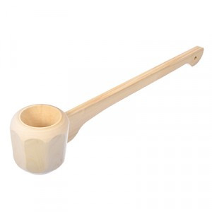 Ковш-черпак  гранёный 0,25л с горизонтальной ручкой, липа, 30041