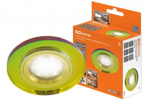 TDM GU5.3 MR16 50W св-к встр 03-05 12/220В мульти/зол декор стекло (10!) SQ0359-0054