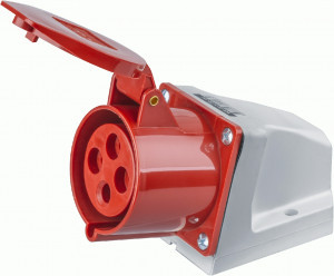 Navigator розетка силовая CEE (разъем) NCA-SR124-32-380 стационарная наружная 32А 3P+PE IP44, 14298