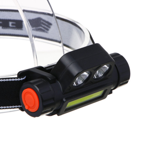 ЕРМАК Фонарь налобный, COB LED, 2 режима, 800мАч, зарядка USB, пластик, 92х35х45 мм