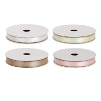Лента для подарков атласная, 1 см x 2,7 м, полиэстер, 4 цвета