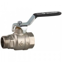 Кран шаровой ЗУБР полнопроходной "мама-папа", ручка, хромиров латунь, 3/4"