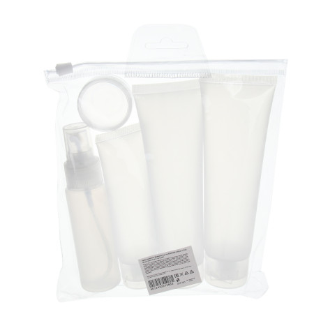 Набор дорожных флаконов 5 шт тм ЮНИLOOK (100 мл х 2 шт, 50 мл х 2 шт, 10 гр х 1 шт), ПЭТ