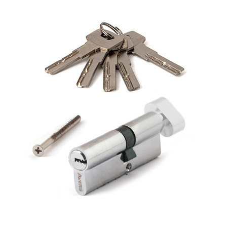 Личина Avers ZM-80(35C/45)-C-CR (хром) перфоключ с Вертушкой (материал ЦАМ)  \10 (100)