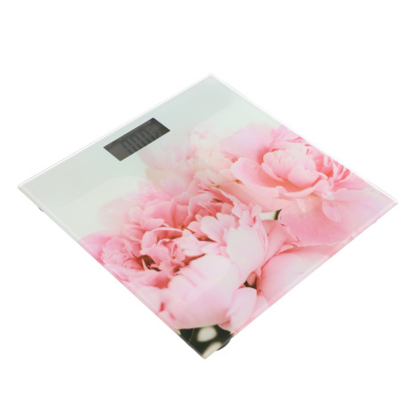 LEBEN Весы напольные электронные "Цветочная симфония", ЖК-дисплей, макс. нагр.до 180кг, 28х28х0,5см