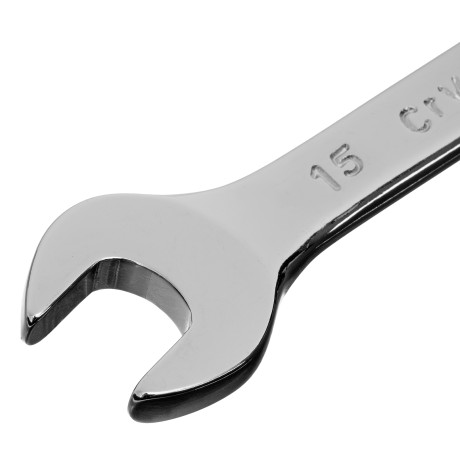 Ключ комбинированный, 15 мм, CrV, полированный хром Matrix