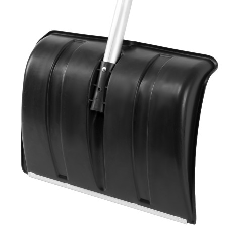 Лопата для уборки снега пластиковая, 470х350х1340 мм, алюминиевый черенок, Сибртех