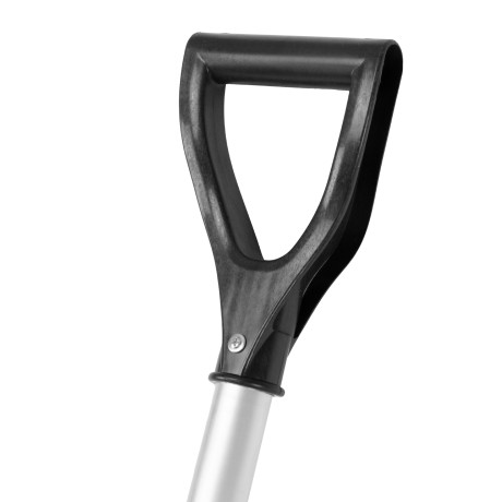 Лопата для уборки снега пластиковая, 470х350х1340 мм, алюминиевый черенок, Сибртех