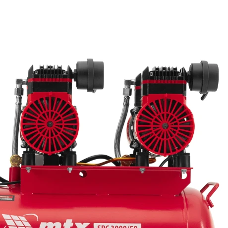 Компрессор безмасляный малошумный SPC 3000/50, 3000 Вт, ресивер 50 л, 520 л/мин// MTX