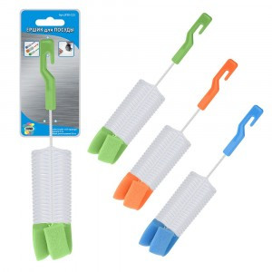 Ершик д/посуды "Комби", 26см,d=5см(кратность6шт!!!),синт.щетина,поролон,пласт,мет LF58-123 Мультидом