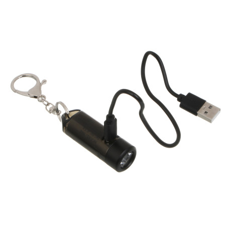 Фонарик ручной тм ЕРМАК,мини,на карабине,XPG+4 LED,7 режимов,ультрафиолет,160мАч,Type C,красный свет