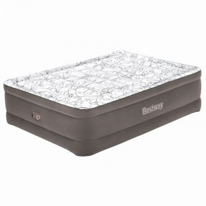 Матрас надувной Tritech Fashion Flock Queen встр аккум насос 203*152*56см Bestway 6713E 130451