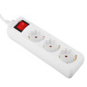 FORZA Удлинитель 3 гнезда, 2м, с зазем и выкл., евро, с защит. шторками, 16A 3500Вт