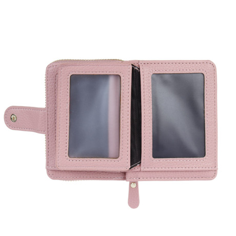 ЮL Норвина Кошелек с отделениями для карт, купюр и пропусков, ПУ, 11,5x8,5x3,5см, розовый, МП-8