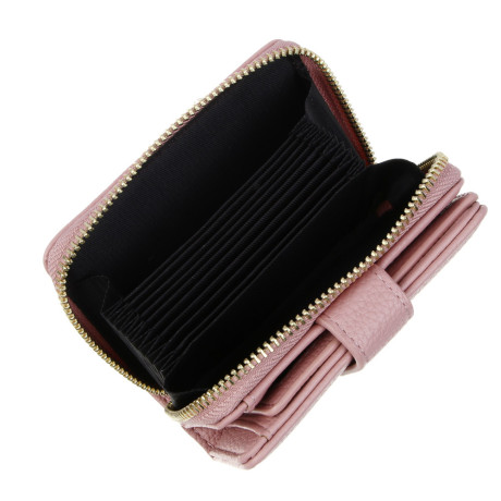 ЮL Норвина Кошелек с отделениями для карт, купюр и пропусков, ПУ, 11,5x8,5x3,5см, розовый, МП-8