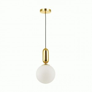 ODEON LIGHT 4669/1 ODL20 383 золотой/белый Подвес E27 1x40W 220V OKIA