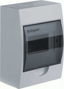 Navigator бокс (корпус) пластик ЩРН-П-6 мод. навесной IP41 NSS-DBW-6-WH 93793