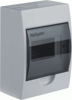 Navigator бокс (корпус) пластик ЩРН-П-6 мод. навесной IP41 NSS-DBW-6-WH 93793